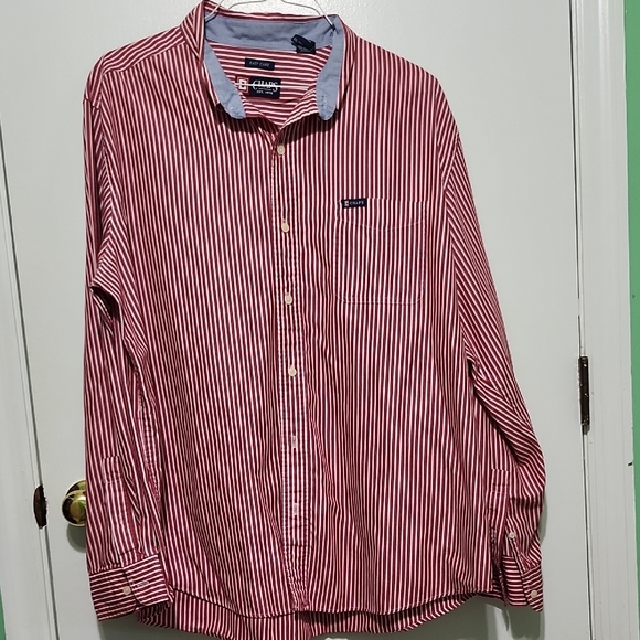 Chaps Other - Chaps Red Casual Button Down Shirt with Classic Collar